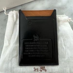 Coach Business Card Holder - water buffalo leather